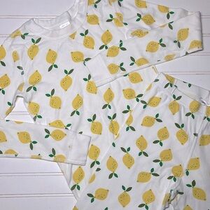 HANNA ANDERSSON VGUC 100% Organic Cotton Lemon Fruit Pajama Set